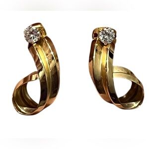 Stunning Gold and Crystal Earrings